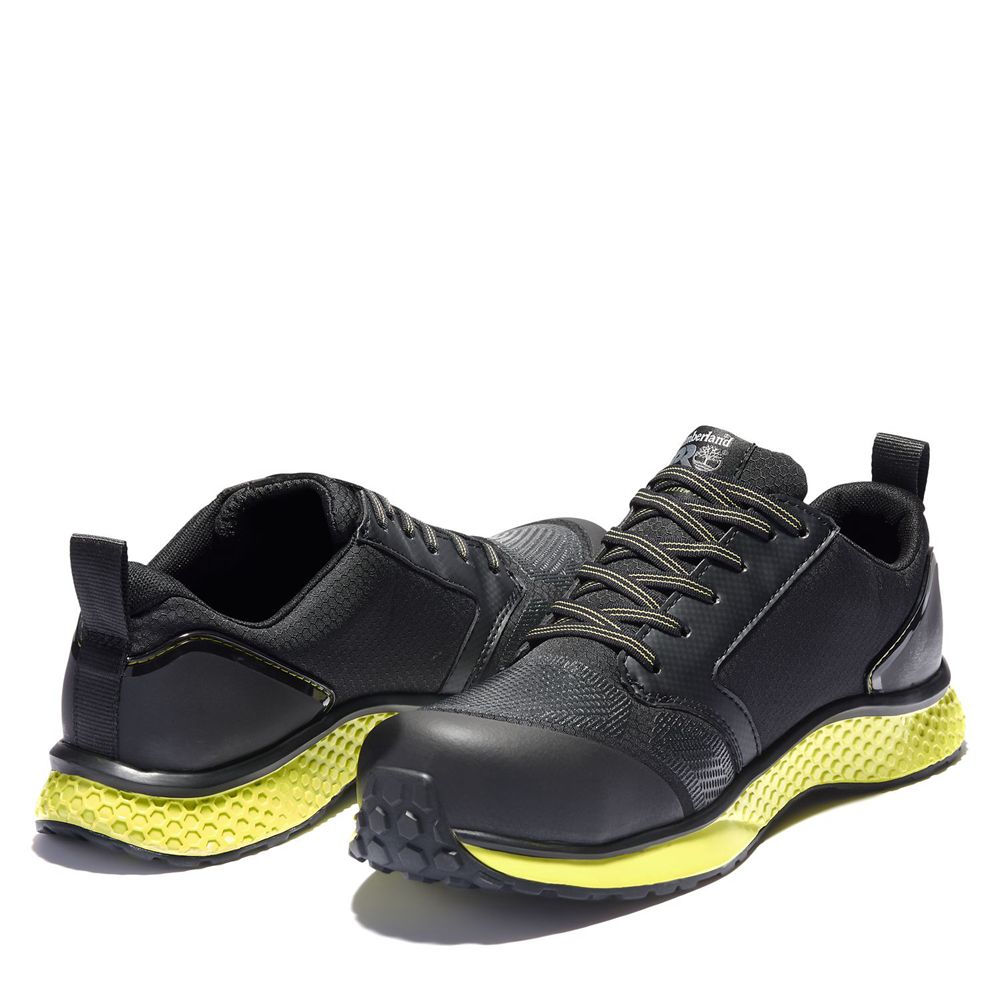 Zapatos De Seguridad Timberland Hombre Pro® Reaxion Comp Toe Negras/Verde - Chile RCI-539172